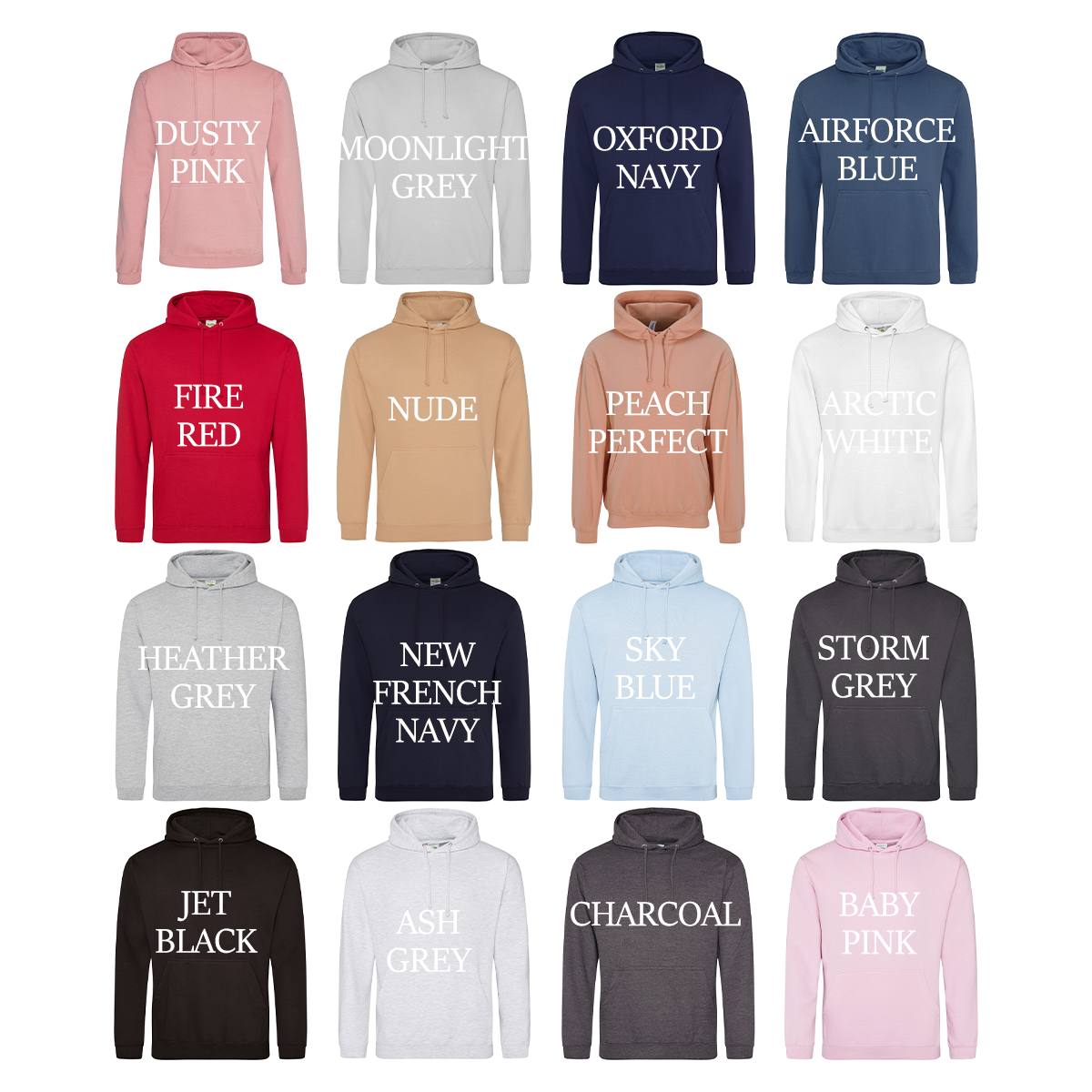 Embroidered Personalised Unisex Adults Hoodie