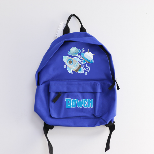 Blue Space Personalised Mini Fashion Backpack