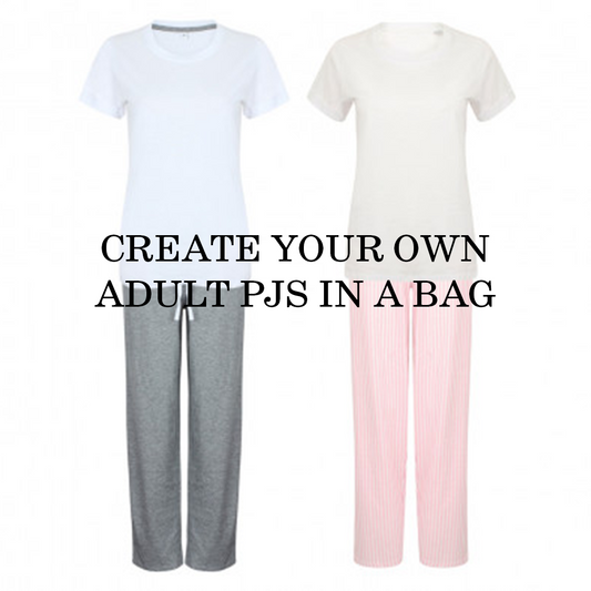 Create Your Own Adult Long Pj's in a Bag
