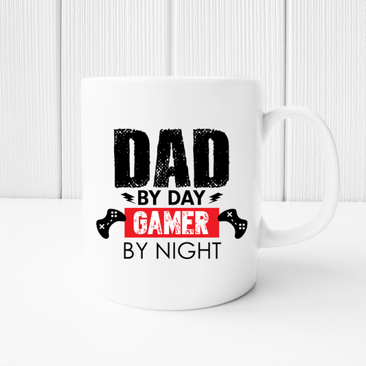 Dad by Day Gamer By Night 11oz Mug