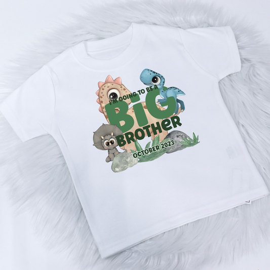 Dino I'm Going to be a Big Brother T-Shirt