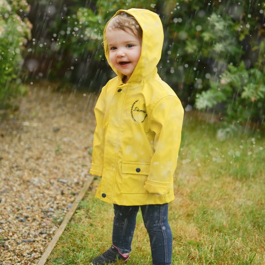 Yellow Personalised Raincoat
