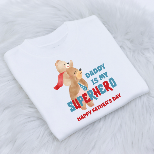 Daddy is my Superhero Bear T-Shirt