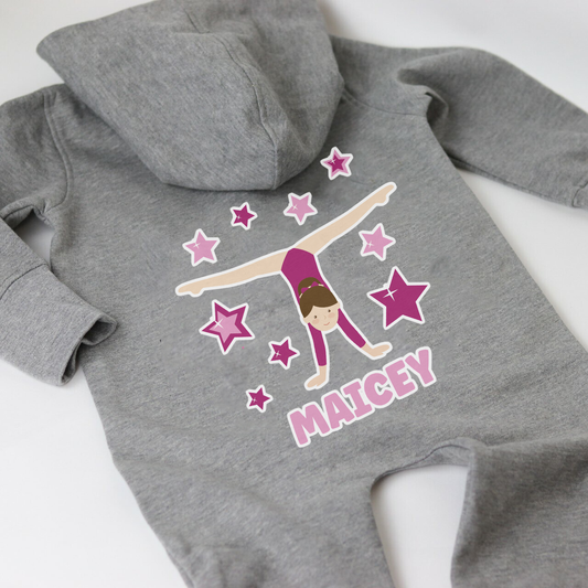 Gym Stars Purple Personalised Onesie (Younger Sizes)