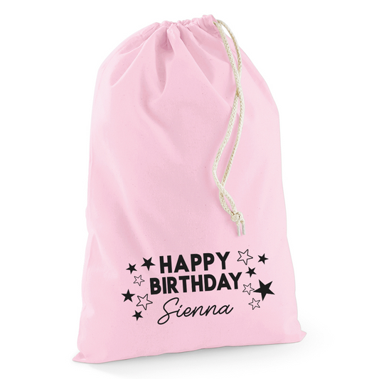 Happy Birthday Signature Star Stuff Bag Sack