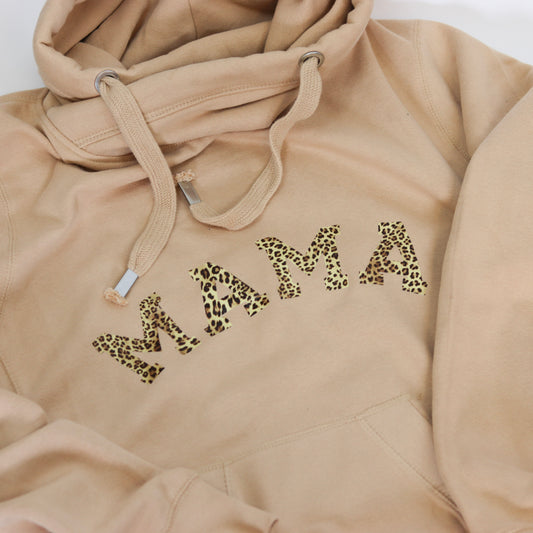 Mama Adult Cross Neck Chunky Hoodie (Made to Order)