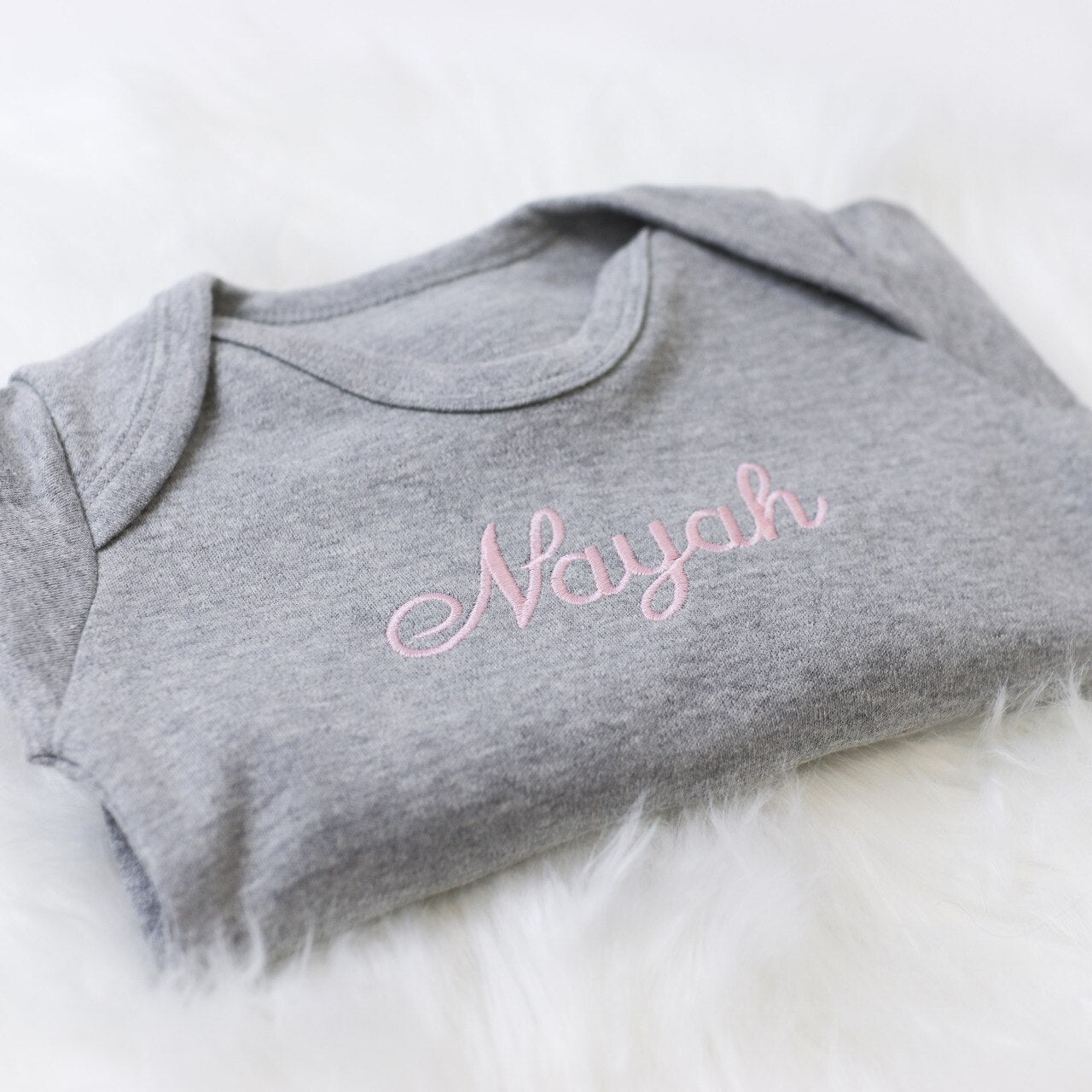 Script Embroidered Personalised Rompersuit