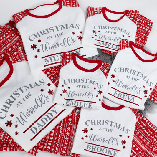 Christmas at the Christmas Inspired Adult PJS