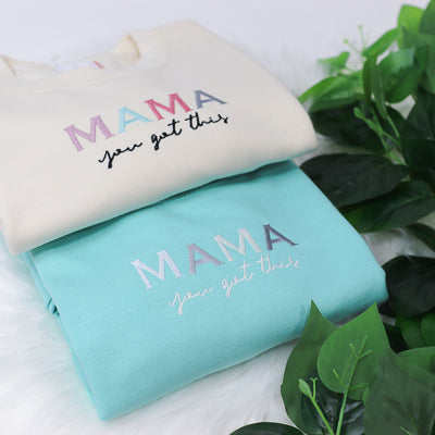 Mama you got this Pastel Rainbow Peppermint Unisex Adults Sweatshirt (Made to Order)