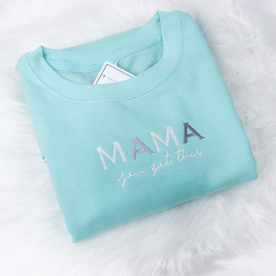 Mama you got this Pastel Rainbow Peppermint Unisex Adults Sweatshirt (Made to Order)