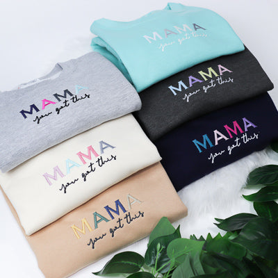 Mama you got this Rainbow Charcoal Unisex Adults Sweatshirt (Made to Order)