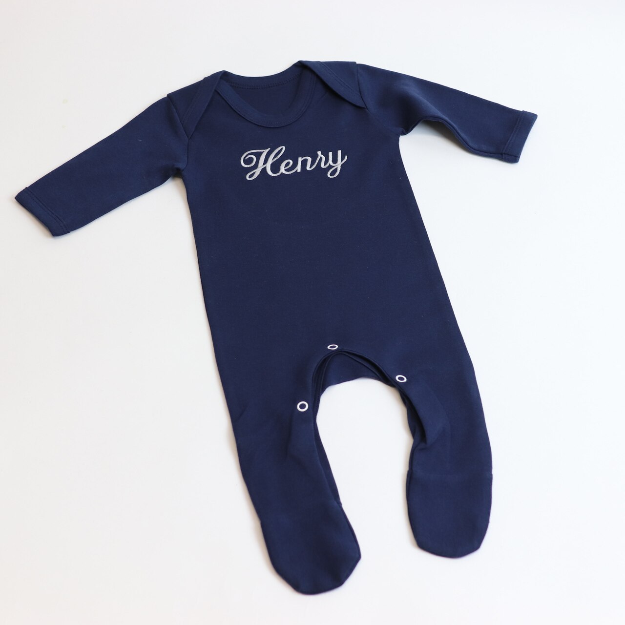 Script Embroidered Personalised Rompersuit