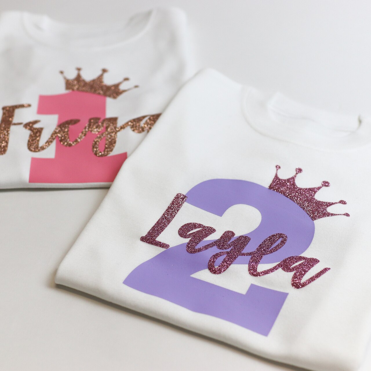 Birthday Number Name Crown Personalised T-Shirt ⏰