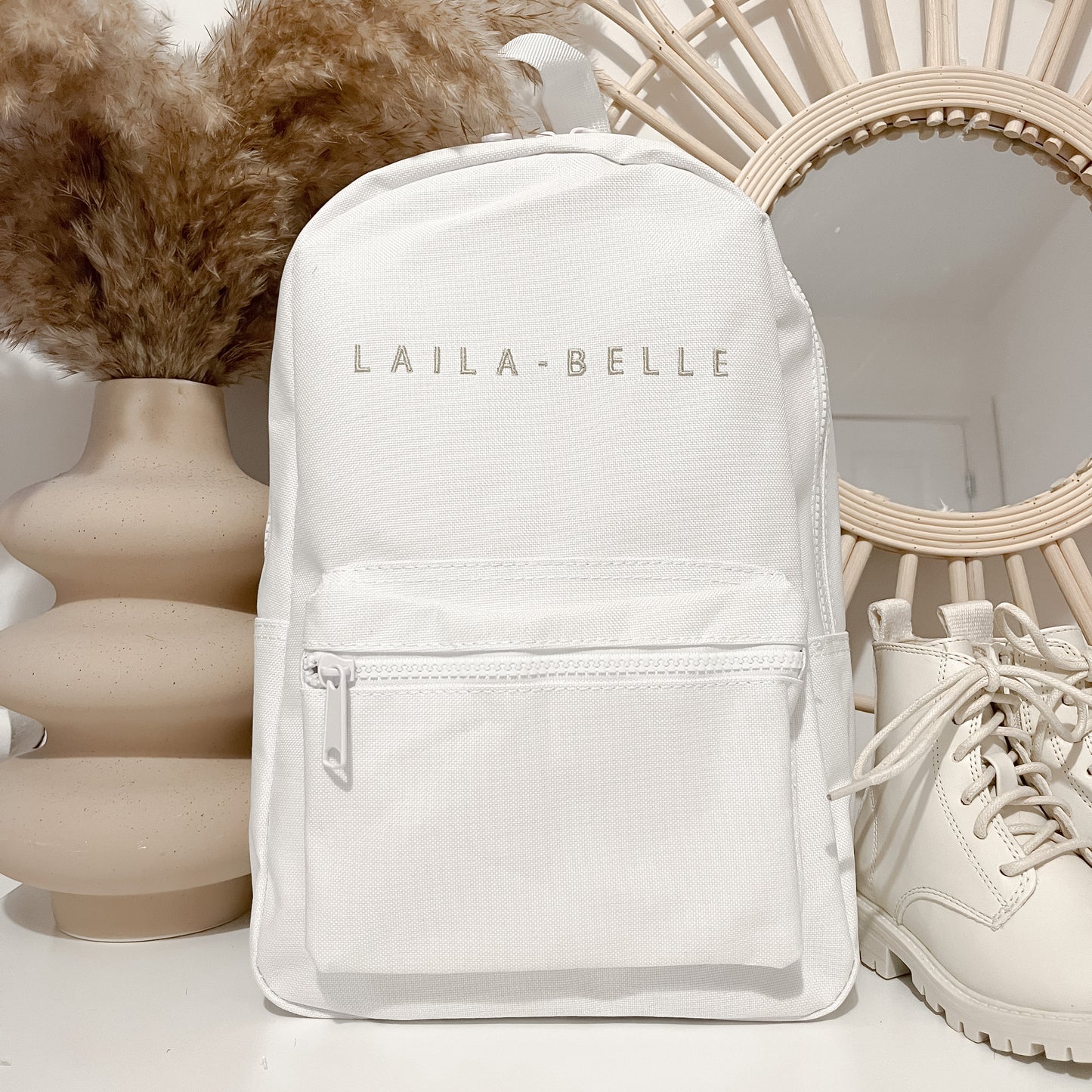 Space Block Name Embroidered Mini Essentials Backpack