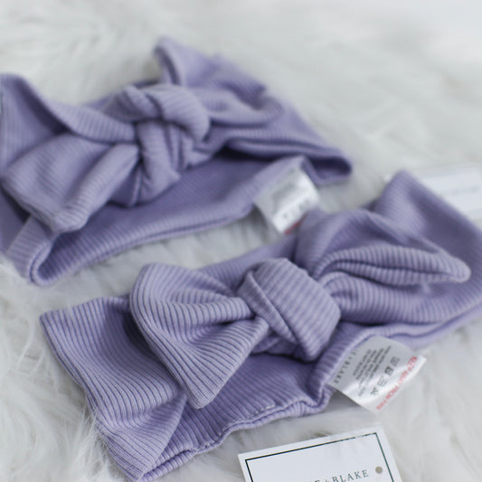 Lilac Ribbed Lounge Headwrap (Made to Order)