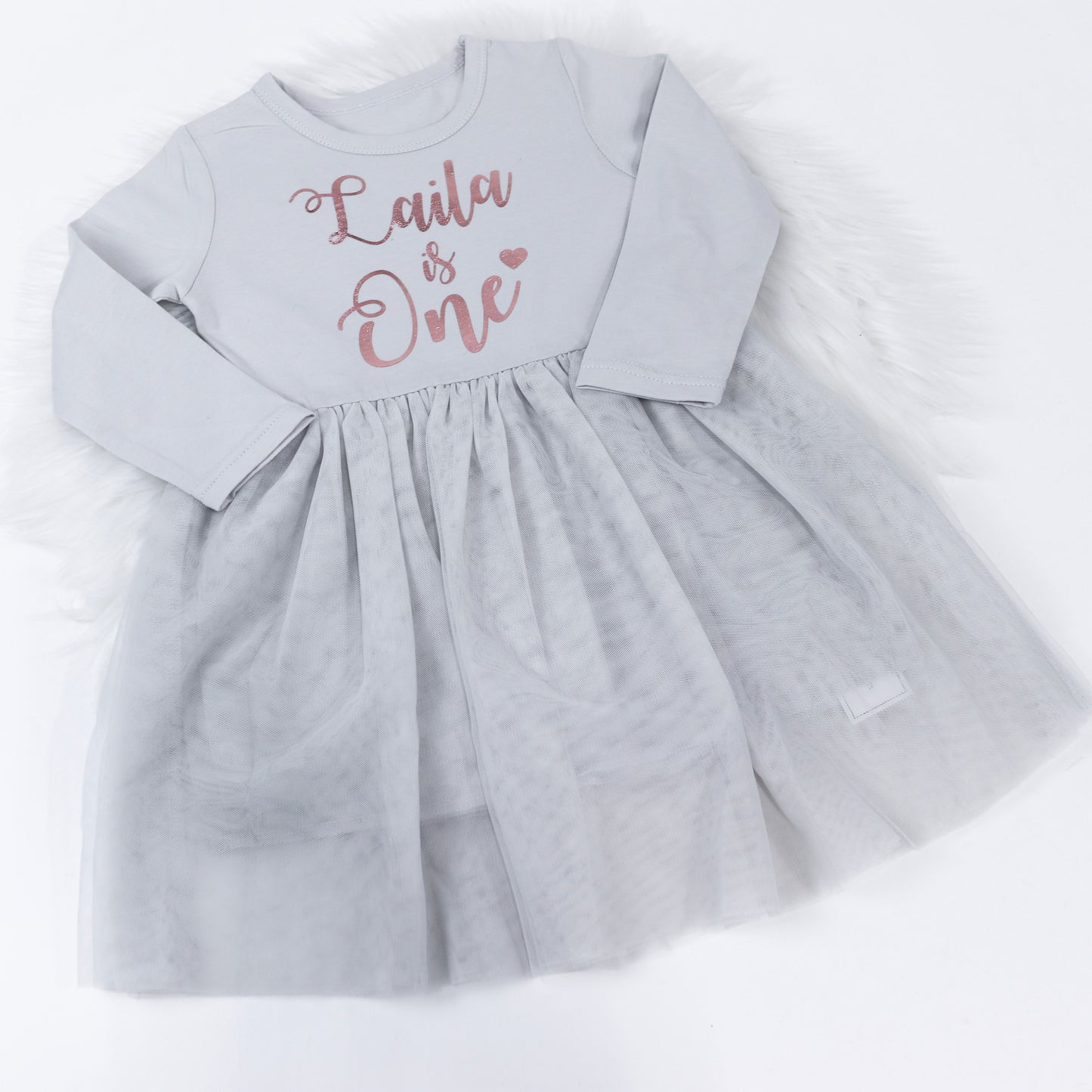 Personalised Swirly Is One Birthday Tutu Dress