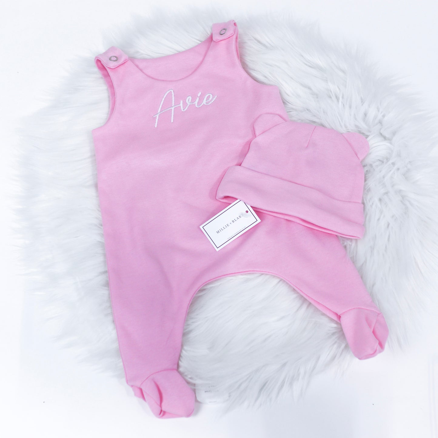 Baby Pink Lounge Footie Romper (Made to Order)