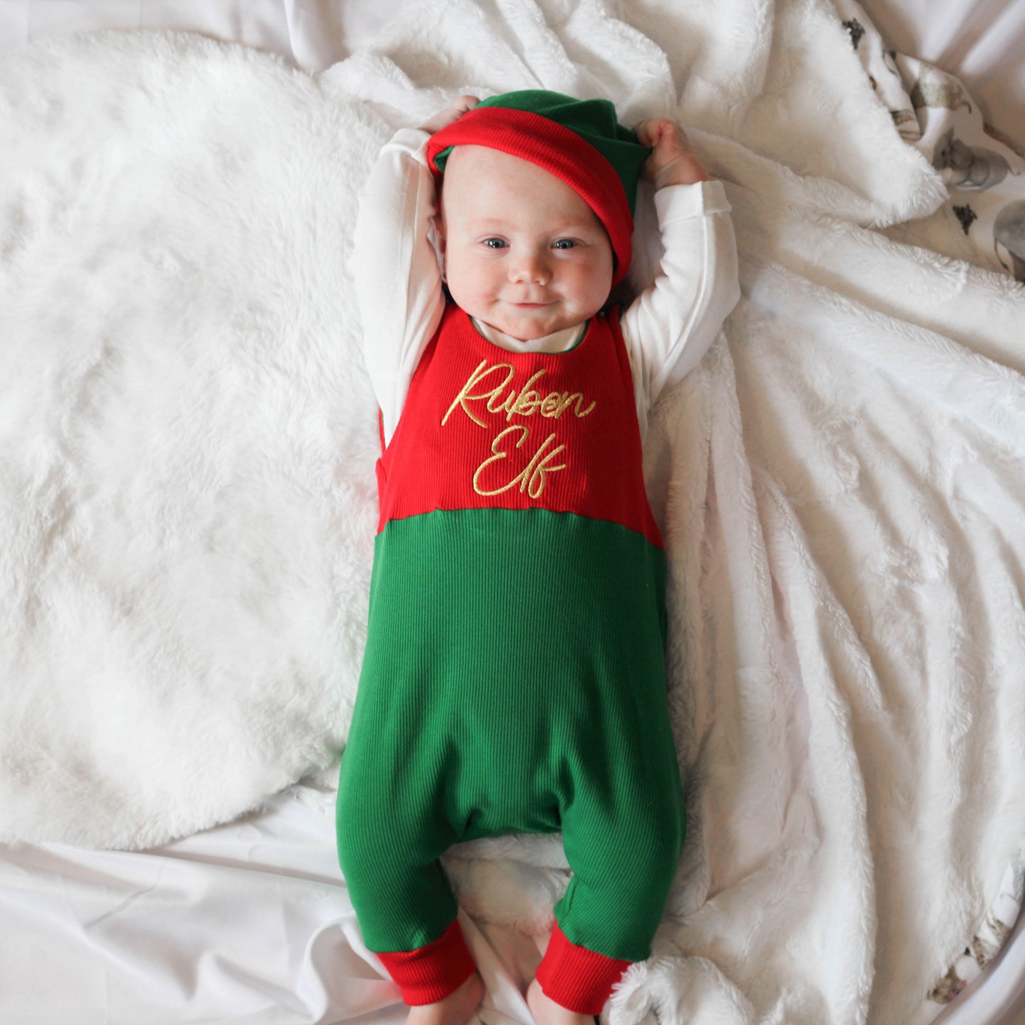 Elf Ribbed Lounge Romper (Made to Order)