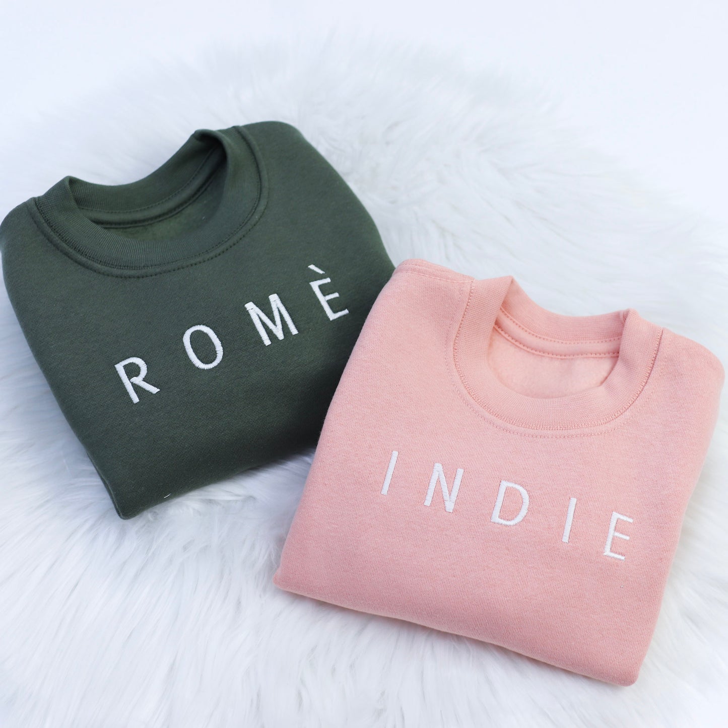 Space Block Embroidered Soft Style Sweatshirt