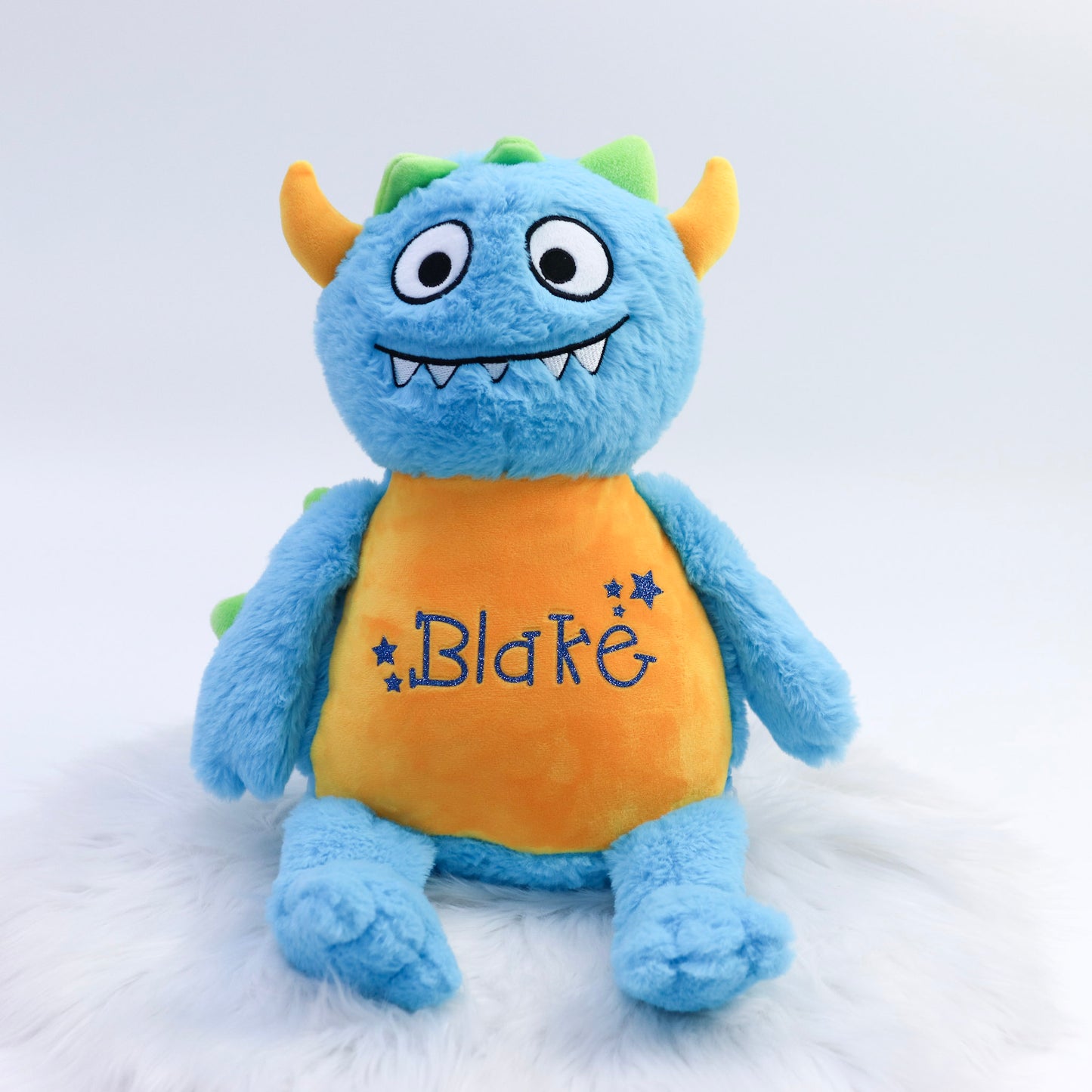 Blue Monster Personalised Teddy Plush