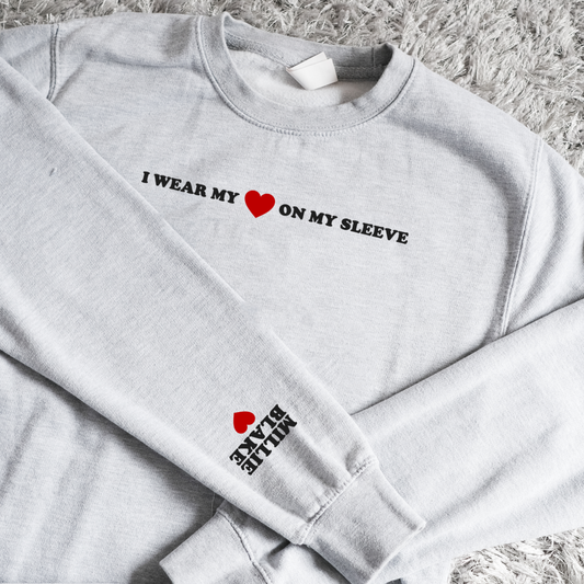 I Wear My Heart Unisex Adults Sweatshirt