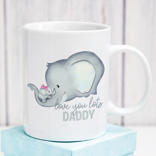 Love You Daddy Pink Elephant 11oz Mug