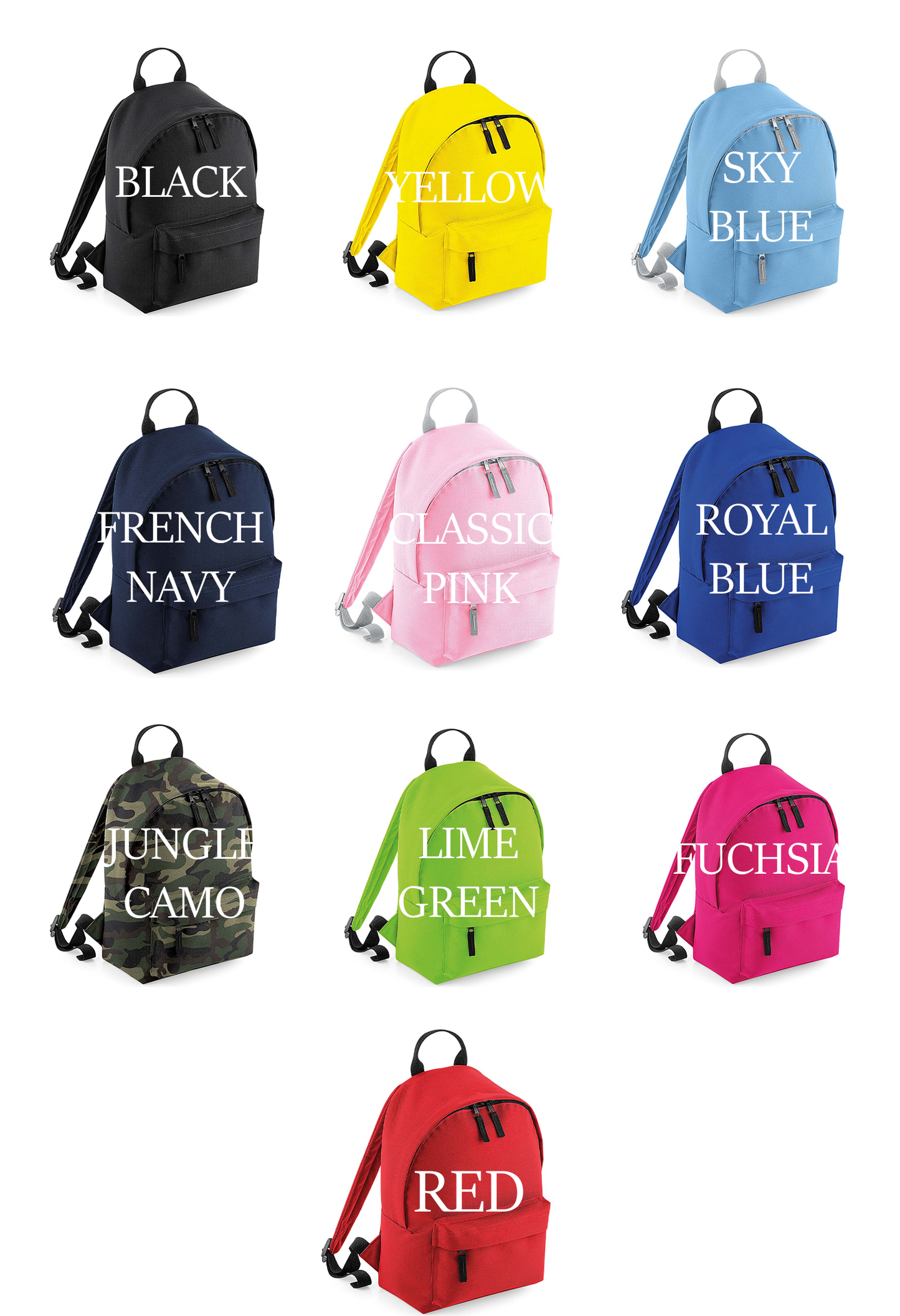 All Star Initial Name Personalised Mini Fashion Backpack