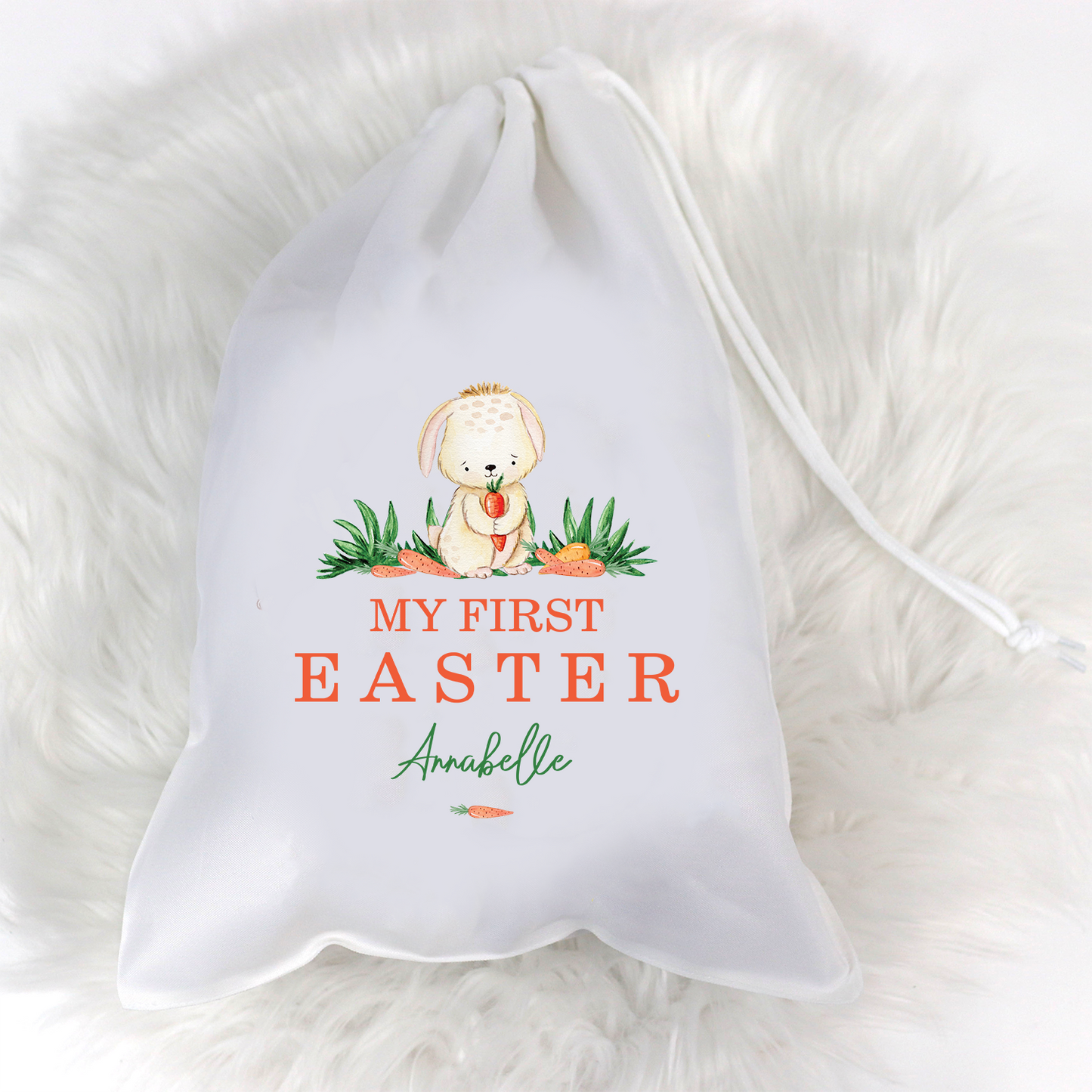 My First Easter Carrot Stack Bunny Personalised Sack