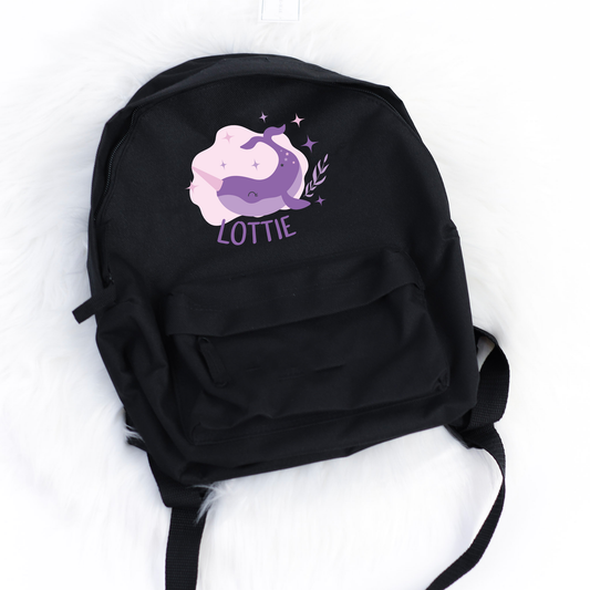 Narwhal Personalised Mini Fashion Backpack