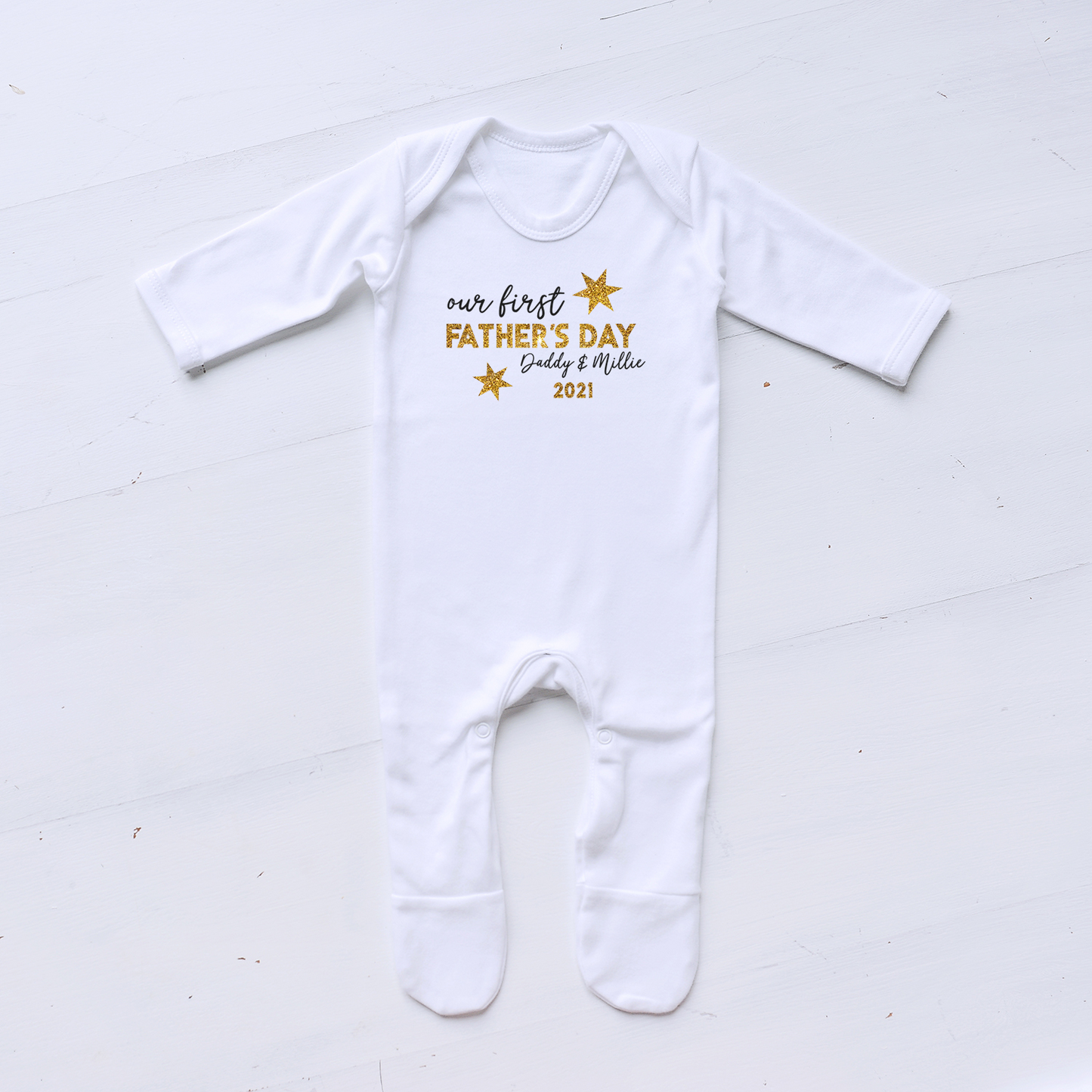 Our First Father's Day Stars Rompersuit