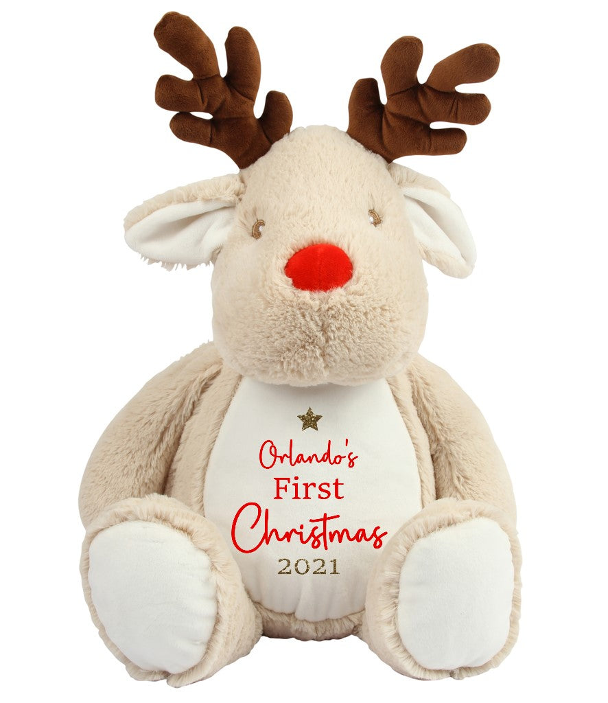 Personalised First Christmas Reindeer