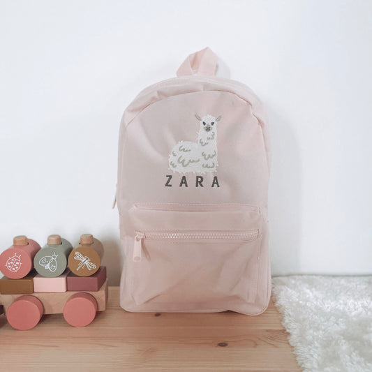Llama Embroidered Mini Essentials Backpack