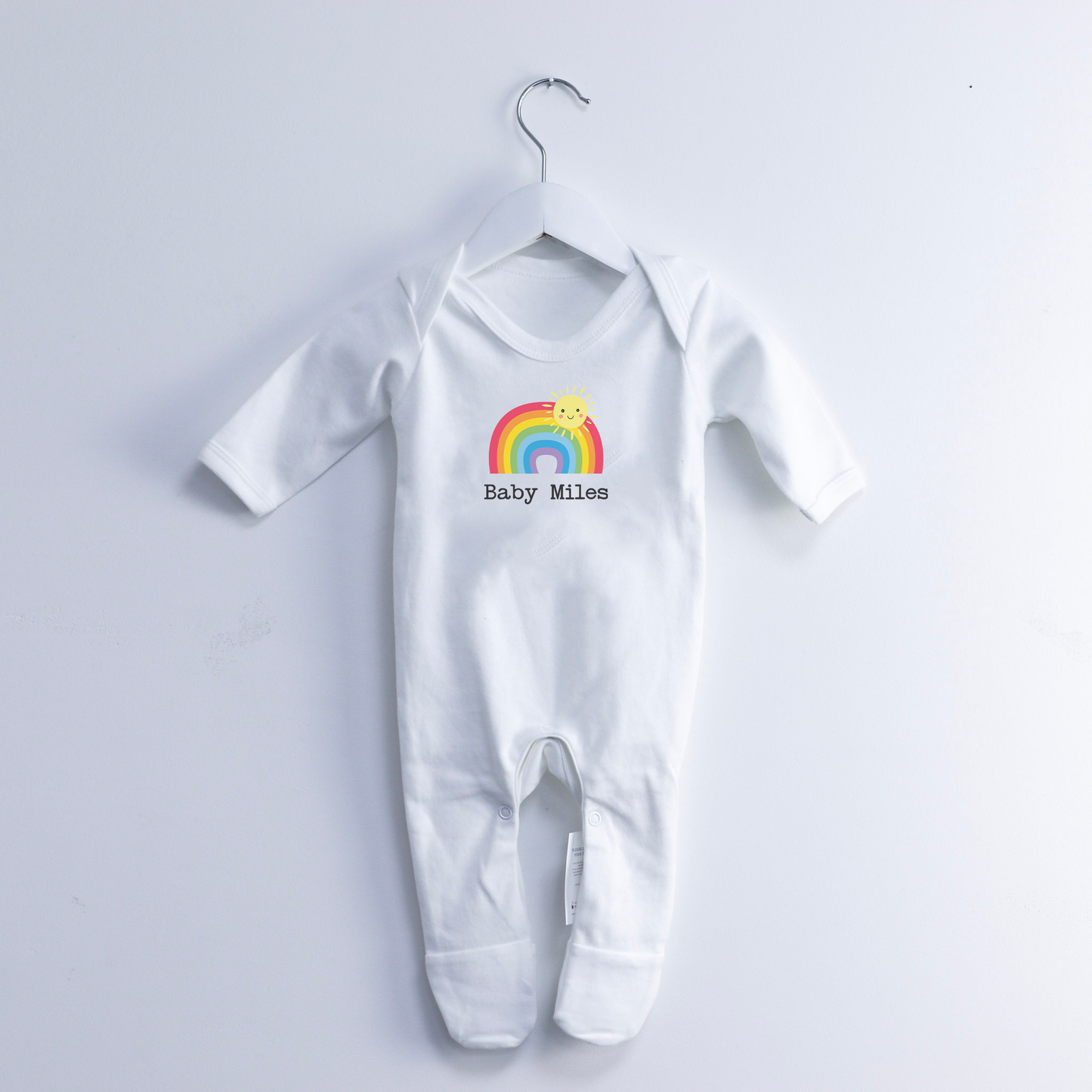 Rainbow Sunshine Baby Personalised Rompersuit