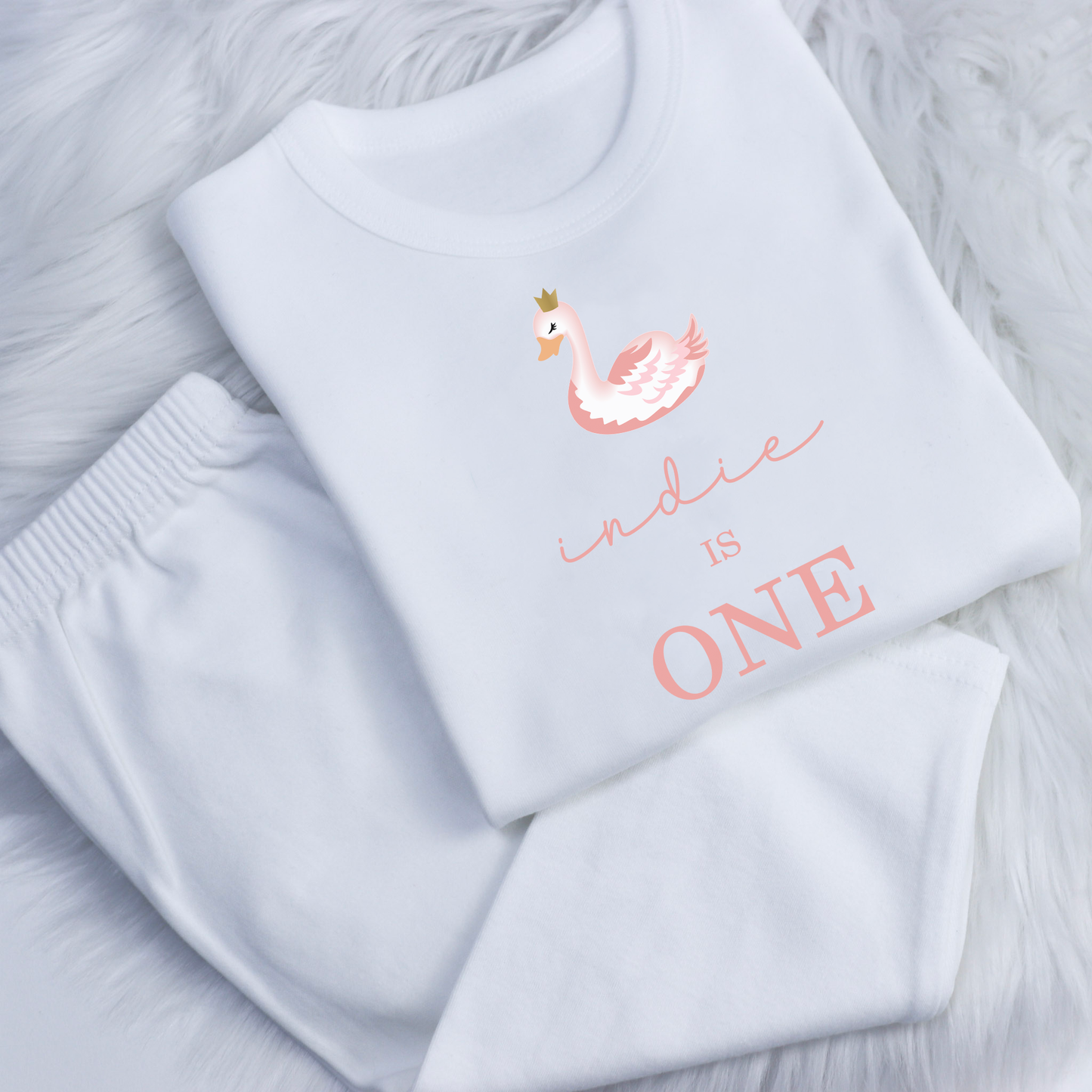 Swan Birthday Name Age Baby Pyjamas