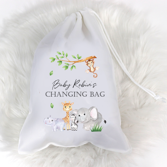 Safari Boho Baby Personalised Changing Bag Sack ⏰