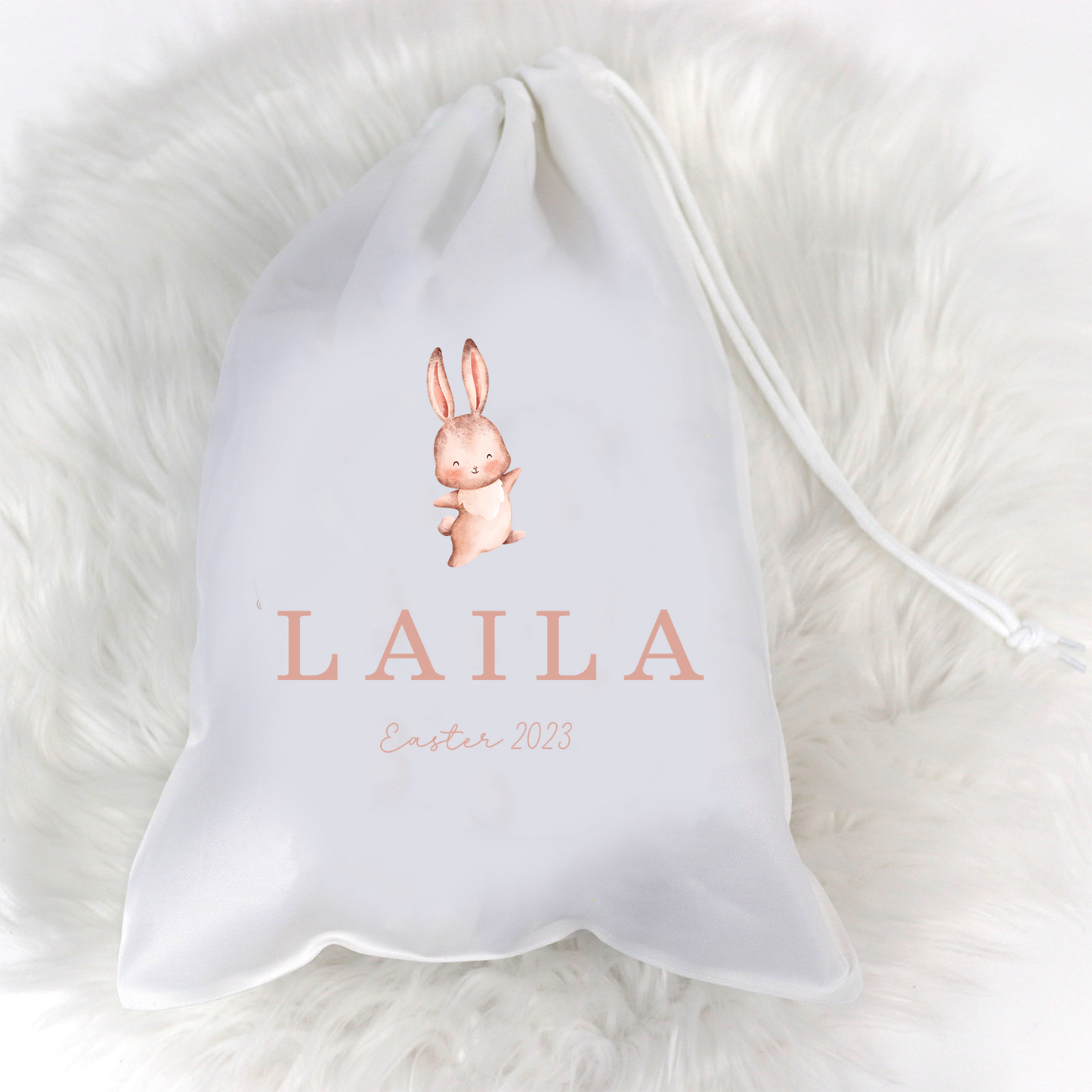 Simple Bunny Easter Personalised Sack