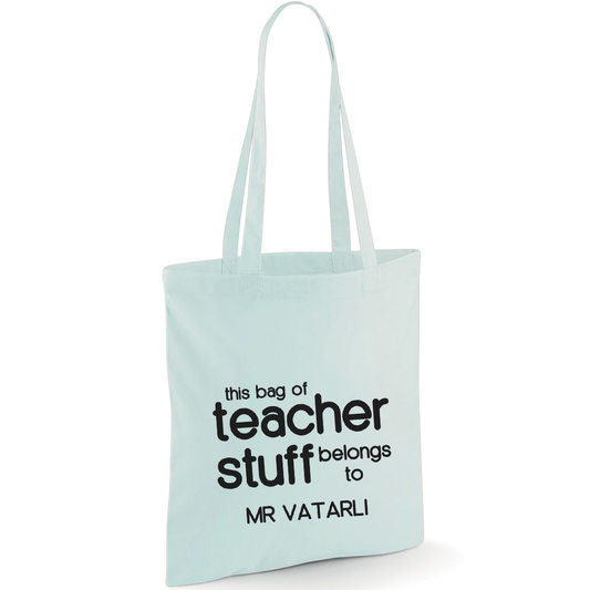 Teacher Stuff Tote Long Handle Tote Bag
