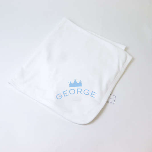 Baby Name Crown Personalised Blanket