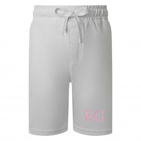 Frozen Grey Initial Embroidered Summer Shorts