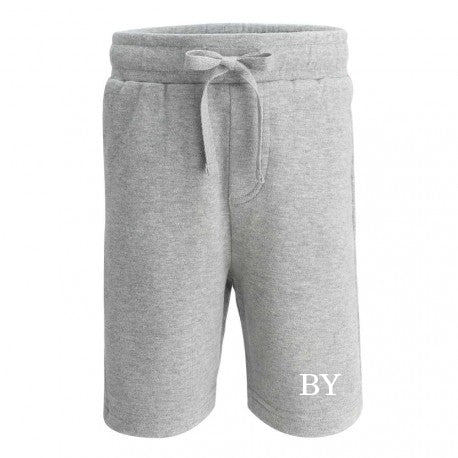 Initial Embroidered Grey Marl Summer Shorts