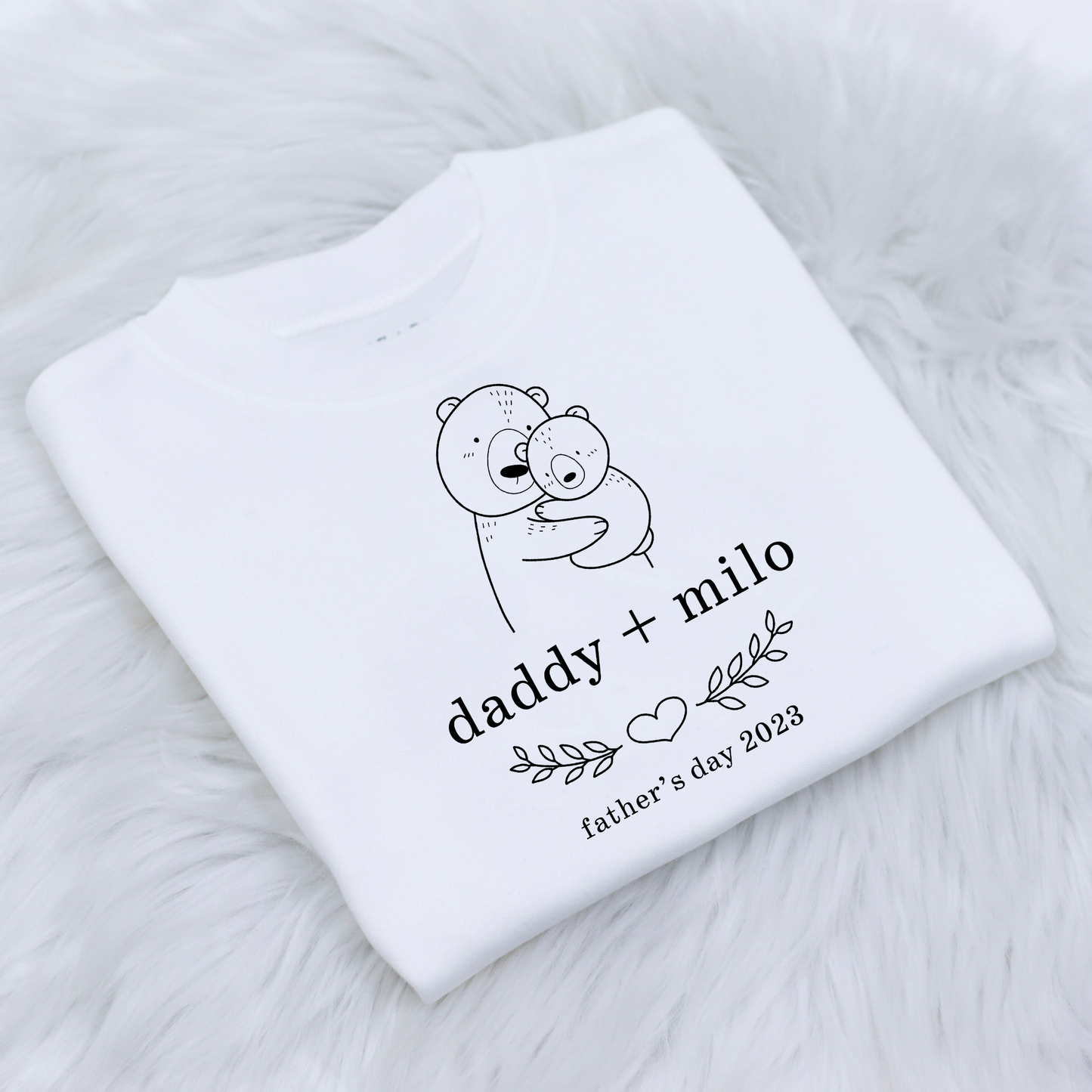 Daddy Bear Doodle Father's Day Personalised T-Shirt