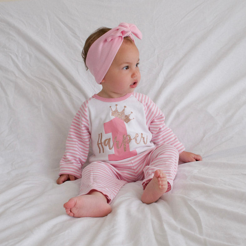 Personalised Birthday Pjs from Millie + Blake. Perfect PJs for your childs birthday - or for their birthday eve. First birthday Pjs are our favourite! 