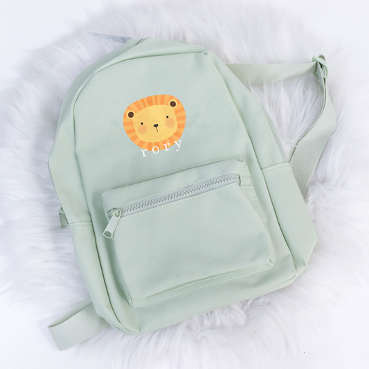 Lion Face Name Mini Essentials Backpack