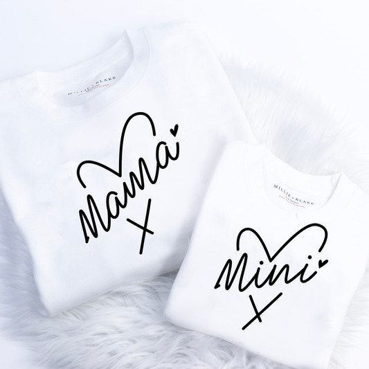 Mama Heart Adults Sweatshirt (Made to Order)