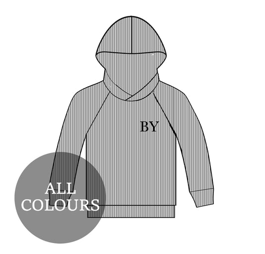 CYO Ribbed Lounge Long Sleeve Hooded Top (Made to Order)