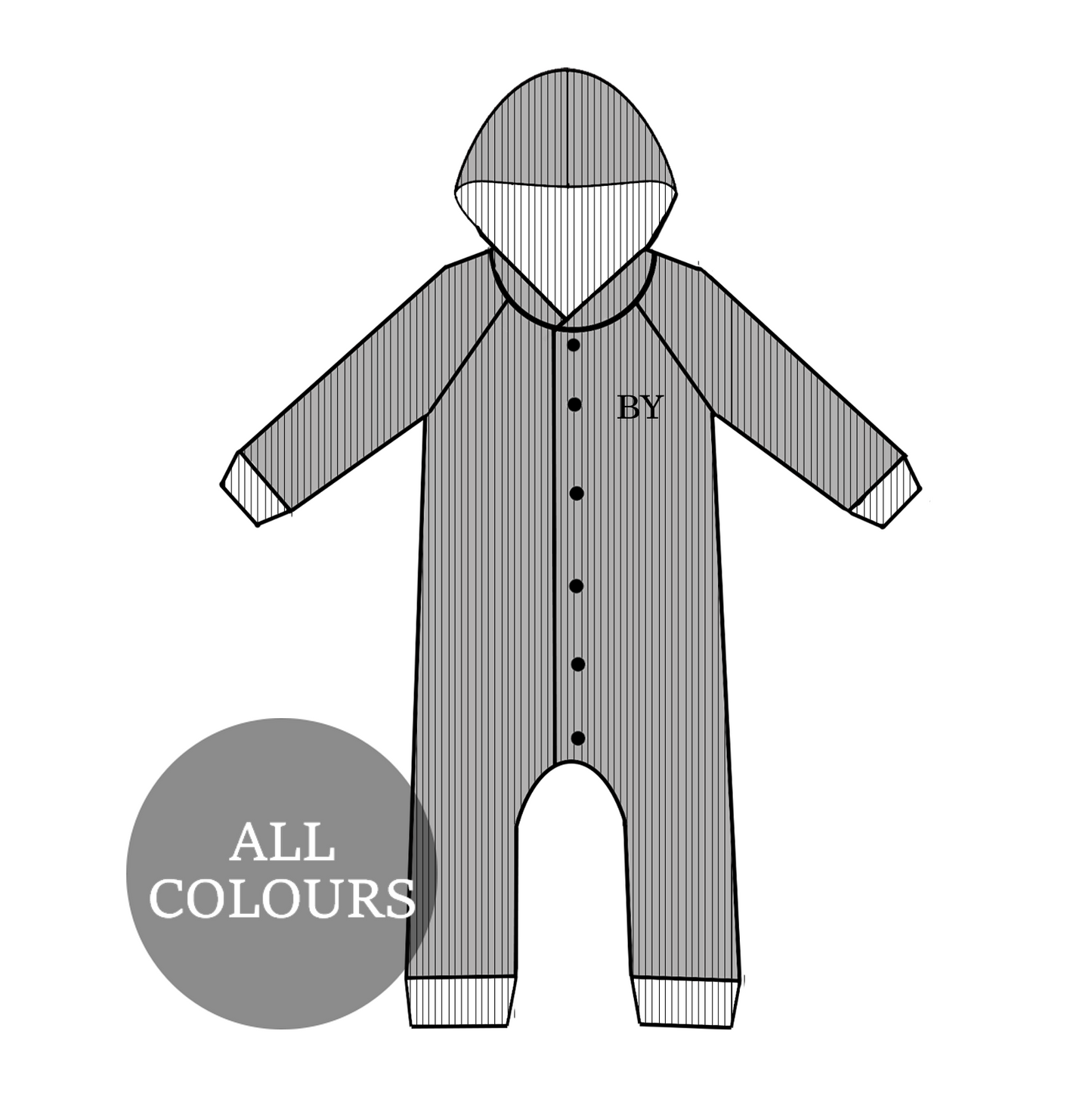 CYO Ribbed Lounge Hooded All-In-One (Made to Order)