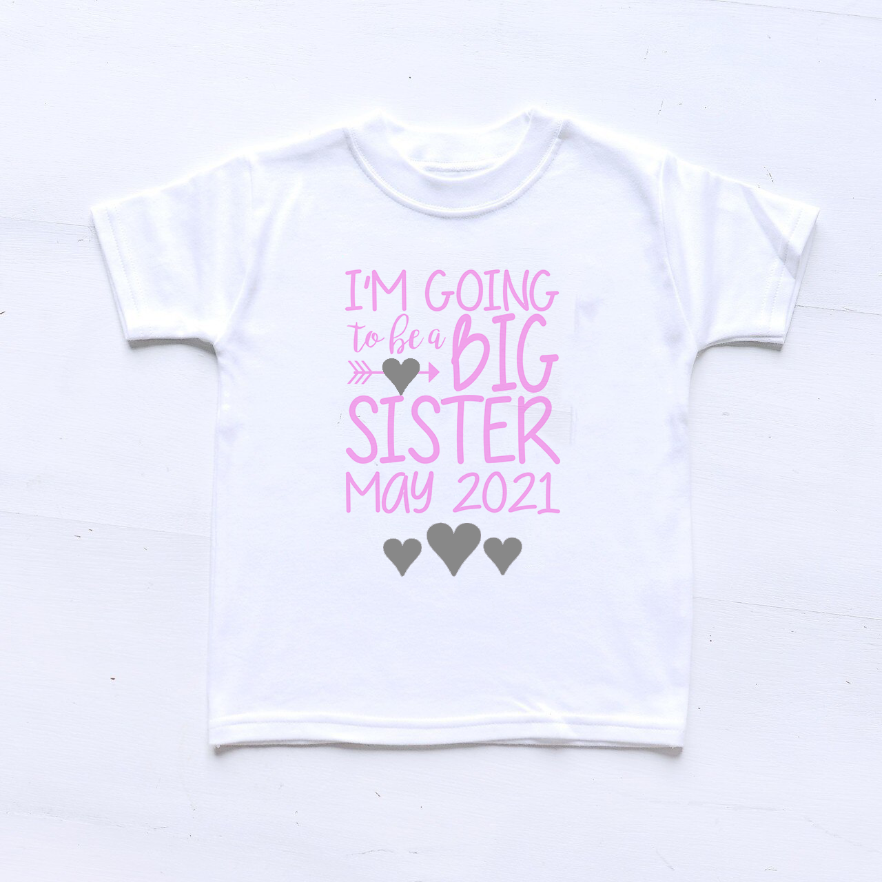 I'm Going to be a Big Sister with Date T-Shirt