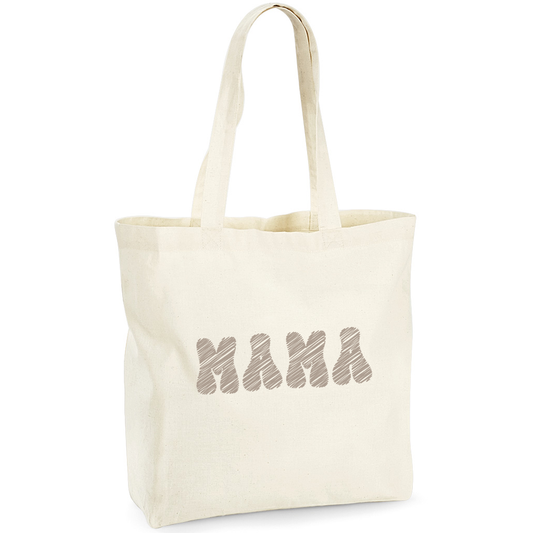 Stone Scribble Mama Large Tote Bag (Made to Order)