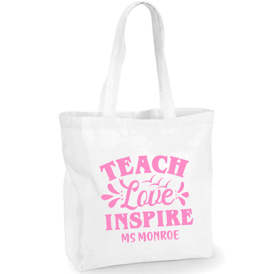 Teach Love Inspire Large Tote Bag
