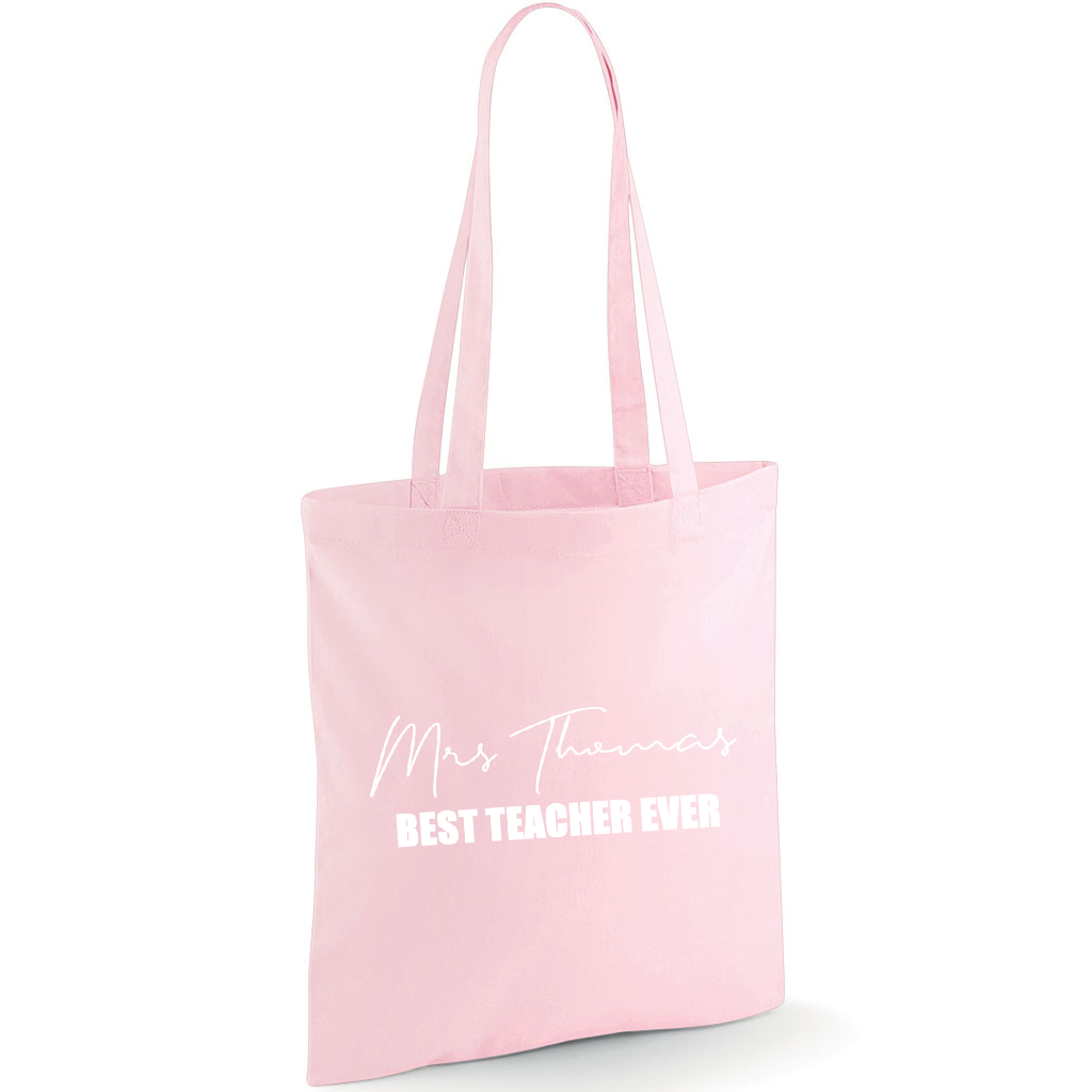 Tiffany Best Teacher Ever Long Handle Tote Bag